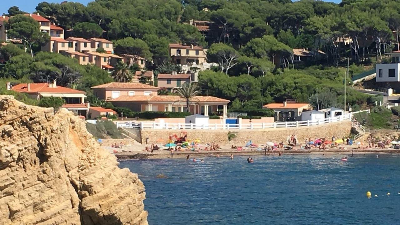 T2 Rez De Jardin 300M Plage De Beaucours Sanary Sur Mer Eksteriør bilde